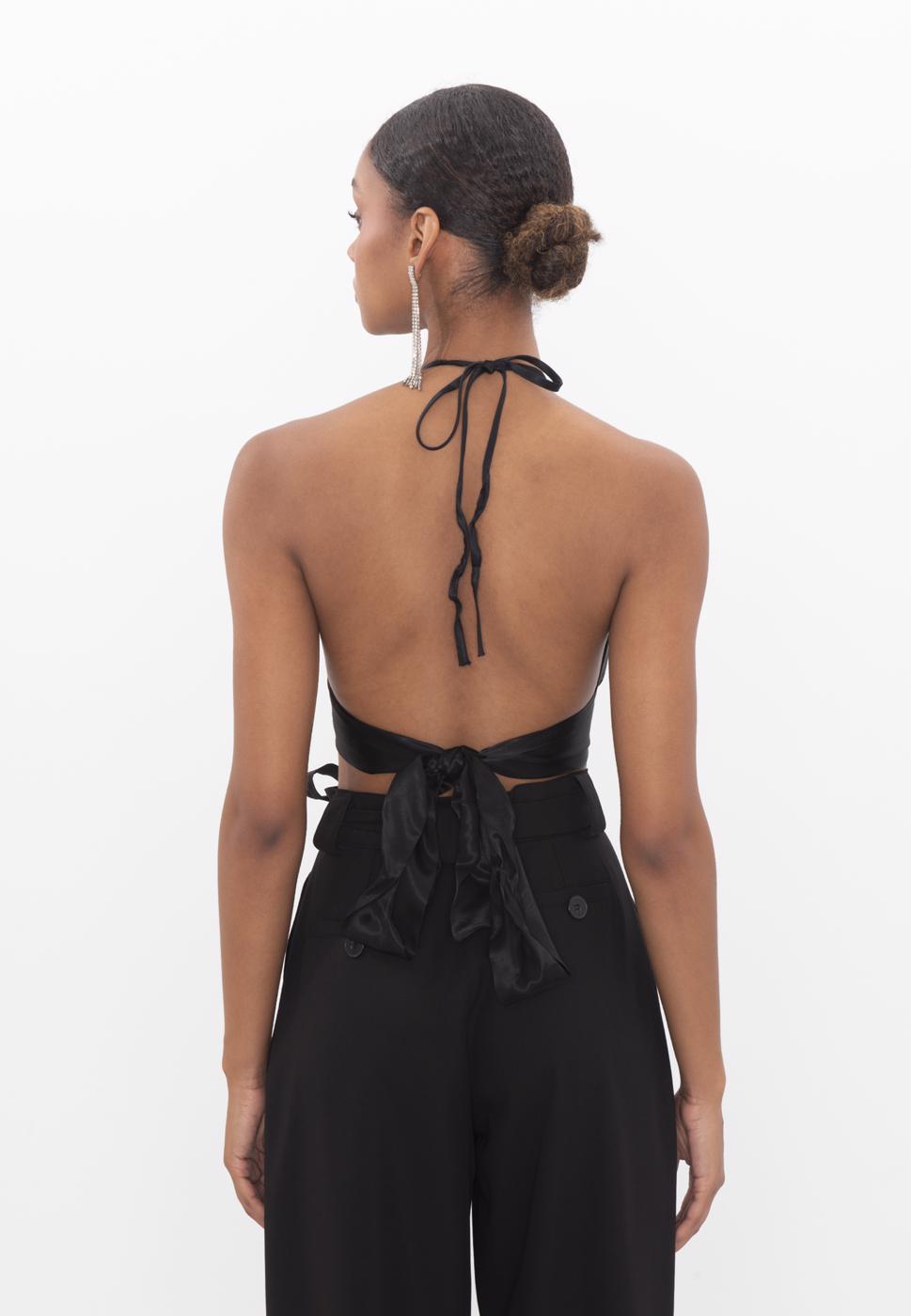 KIANA OPEN BACK TIE HALTER